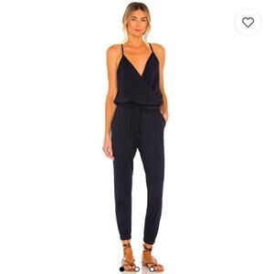 Bobi Supreme Jersey Tied Waist V Neck Jumpsuit | XS (runs large)